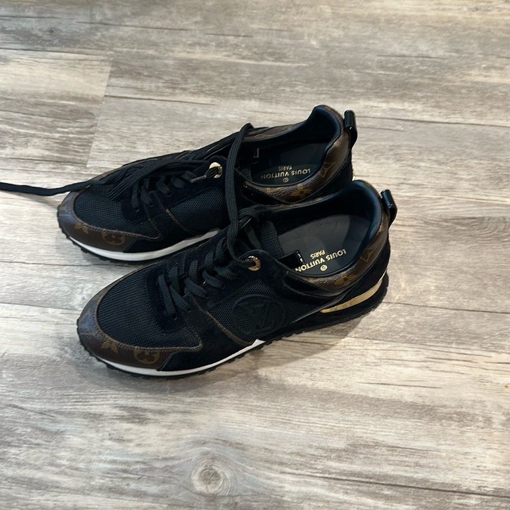 Louis Vuitton Suede Monogram Run Away Sneakers